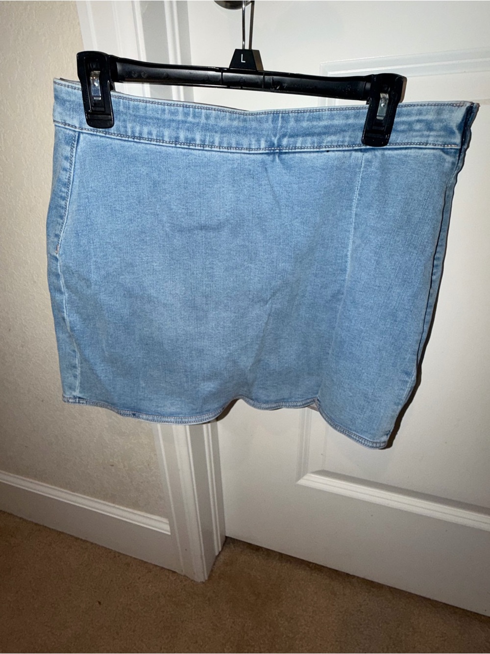 Light Blue Denim Mini Skort